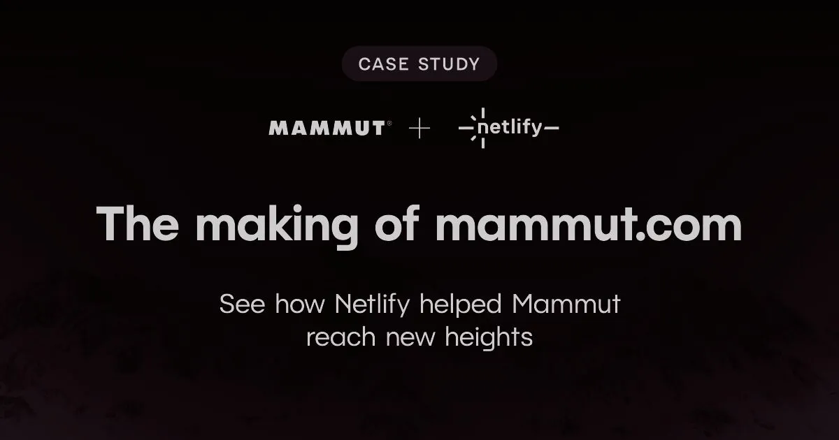 Title card for The Making of Mammut.com, a four-part film series about the composable website design behind the Mammut.com digital flagship.